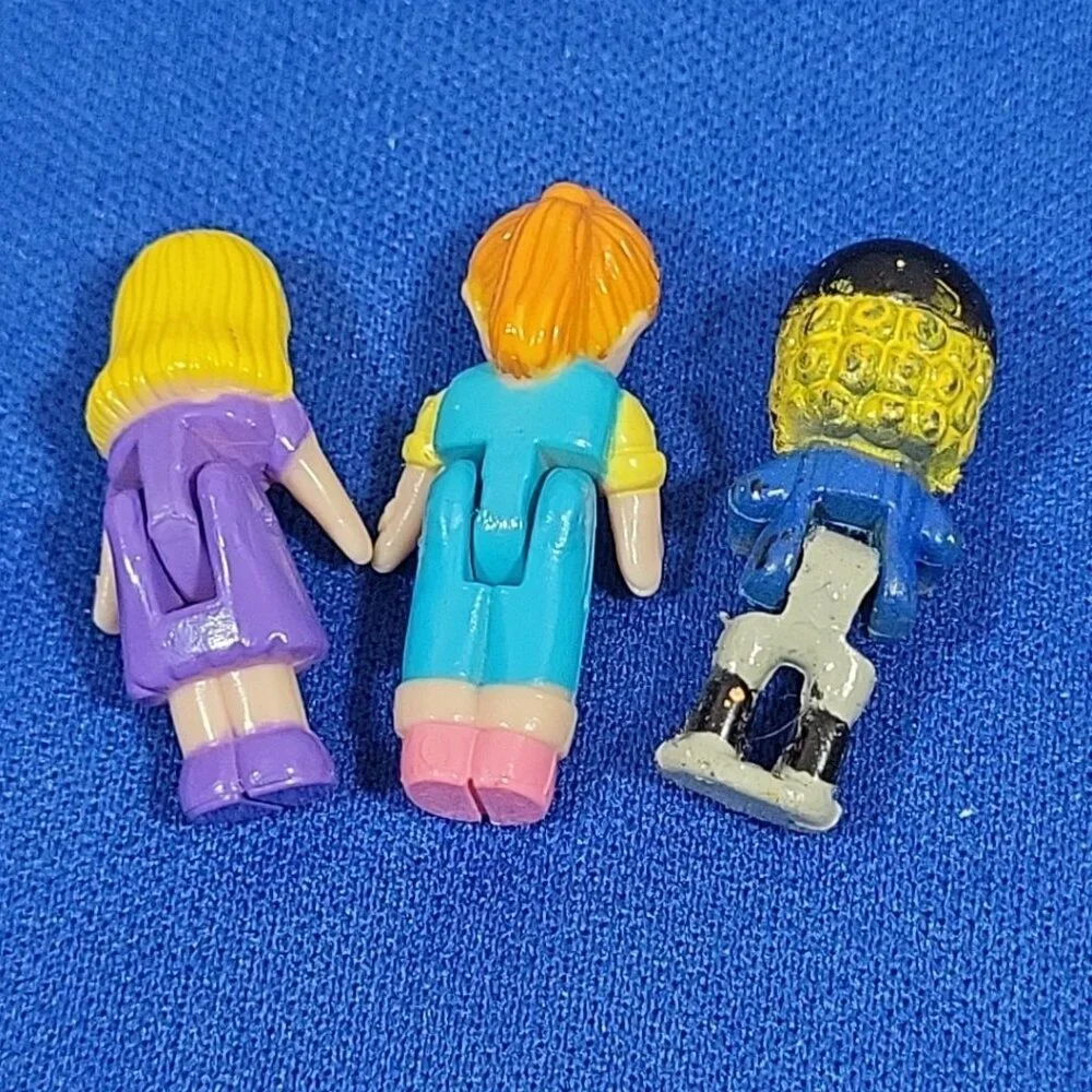 Vintage 90s Bluebird Polly Pocket Dolls Lot Of 3 Mini Figures‎